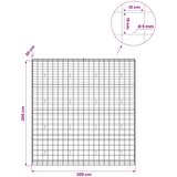  Gabion s žicom debljine 5 mm i mrežom 10x10 cm 200x30x200 cm | shoptok.hr