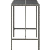  Barski stol sa staklenom pločom sivi 110x70x110 cm poliratan | shoptok.hr