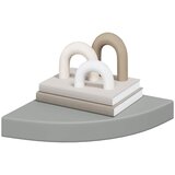 Plutajuće kutne police 4 kom sive 25 x 25 x 3,8 cm MDF | shoptok.hr