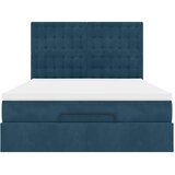  Ottoman krevet s madracima tamnoplavi 140x200 cm baršun | shoptok.hr