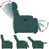  Električni naslonjač od tkanine tamnozeleni | shoptok.hr