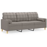  Trosjed s ukrasnim jastucima smeđesivi 180 cm od tkanine | Eponuda.com