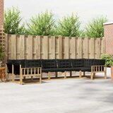  Set vanjskih sofa s jastukom 7 pcs Bijela i crna | shoptok.hr