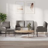  Setovi sofa 3 pcs Sivo-smeđa 115 x 56 x 80 cm Šperploča | shoptok.hr