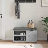  Klupa za hodnik s jastukom Betonsko Siva 80 x 38 x 46 cm | shoptok.hr