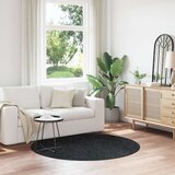 vidaXL Tepih Tamno siva Poliester Ø 160 cm Ukrasni umetci | shoptok.hr