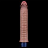 Lovetoy Real Softee Vibrating Dildo 9.5" Brown | Shoptok.si