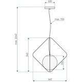 Toolight viseća svjetiljka APP1018-1CP | shoptok.hr