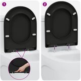  WC daska Crna 49 x 36 x 4 cm Duroplast | shoptok.hr
