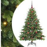 VidaXL Umestno božično drevo med 150 LED Zelena 120 cm PE in PVC Slike