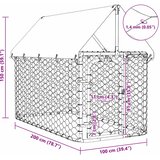 Vanjski kavez za pse s krovom 200 x 100 x 150 cm | shoptok.hr