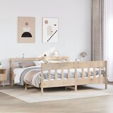 Maison Chic Posteljni okvir - Dvoposteljna postelja - Zakonska postelja brez vzmetnice 180x200 cm trdna borovina-J3381, (21763373) | Shoptok.si