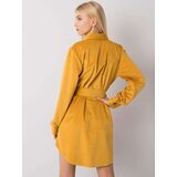 Italy Moda Dress-DHJ-SK-10333.12P-dark yellow | Shoptok.si