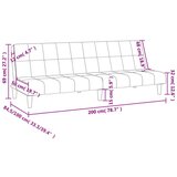  Kavč dvosed z ležiščem modro blago, (21038226) | Shoptok.si