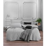 Alpina solid - grey grey king quilt cover set (fr) Cene