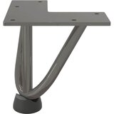  Noge s ukosnicama za stolić za kavu 4 kom. Prirodni čelik 10 cm Puni čelik | shoptok.hr