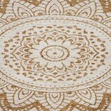  Tepisi za područja Prirodna boja s bijelim otiskom 152 x 245 cm | shoptok.hr