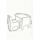 Hanah home Dječiji set Sto i stolica, 63x46x45cm, Crvena | Eponuda.ba