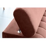 ELTAP Rožnata žametna raztegljiva sedežna garnitura 261 cm Laurence – | Shoptok.si