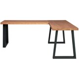 MID.YOU KOTNA PISALNA MIZA les, kovina, leseni material črna, barve hrasta | Shoptok.si