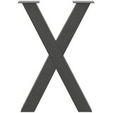  Noge za blagovaonski stol u obliku slova X, 2 kom, antracit, 60 x (72-73) cm, čelik | shoptok.hr