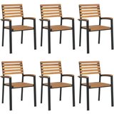  Vrtna garnitura - 7-dijelni vrtni blagovaonski set od bagremovog drva i metala - Dužina stola 180 cm 6 | shoptok.hr