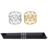 Molarem Home Set od 4 prstena za salvete - Zlatni Slike