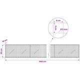  Gabion s 5 mm žicom i mrežom 5x5 cm 1100x10x50 cm | shoptok.hr