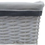 3-dijelni set uklapajućih košara od vrbe bijeli | Eponuda.com