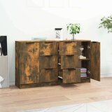  Komoda 2 kosa dimljen hrast 60x30x70 cm konstruiran les, (20654609) | Shoptok.si