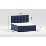 Ropez Tamno plavi tapecirani bračni krevet s prostorom za odlaganje 160x200 cm Flip – | shoptok.hr