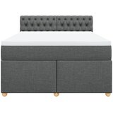  Krevet s oprugama i madracem tamnosivi 140x190 cm od tkanine | shoptok.hr