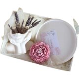 Marfeja Gift Shop Poklon Set Dama i Cvet, Belo-Rozi Cene