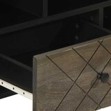  TV ormarić crni 100 x 33 x 46 cm od masivnog drva manga Crna | Shoptok.si