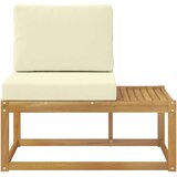 Zunanji končni kavč Bela 91 x 63 x 73 cm Masiven les akacije, (5000270980) | Shoptok.si