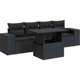 vidaXL 5-dijelna vrtna garnitura od poliratana s jastucima crna | shoptok.hr