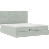 vidaXL okvir kreveta s madracima svijetlosivi 200x200cm baršunasti | shoptok.hr