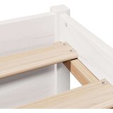vidaXL Knjižna postelja brez ležišča bela 140x190 cm trdna borovina | Shoptok.si