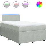 Maison Chic Box spring postelja - Vzmetna postelja z vzmetnico svetlo siva 120x190 cm žamet SL4342, (21901844) | Shoptok.si