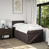 vidaXL Krevet s oprugama i madracem tamnosmeđi 100 x 200 cm od tkanine | shoptok.hr