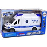  Policijski kombi za igru sa zvučnim efektima i pomićnim vratima - bijeli | Shoptok.si