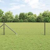Euro ograda s špicama 25 x 0,8 m Čelik premazan PVC-om Siva | shoptok.hr