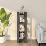 vidaXL knjižna omara/pregrada siva 41x35x125 cm trdna borovina Cene