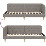  Kutni okvir kreveta Sivo-smeđa 100 x 200 cm tkanina | shoptok.hr