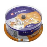 Verbatim DVD-R , na osi 25/1, Photo Printable u