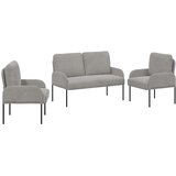  Sedežne garniture 3 pcs Svetlo siva 115 x 56 x 80 cm Vezani les | Shoptok.si