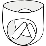 Latex - žensko donje rublje s 2 unutarnja dilda na pumpanje (crno) - M | shoptok.hr