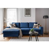 Miuform Tamno plava sklopiva kutna garnitura od samta (s lijevim kutom) Lofty Lilly – | shoptok.hr