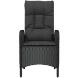  Zunanji stoli 2 kosa poli ratan črne barve, (20658465) | Shoptok.si