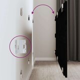 vidaXL Stensko posteljno vzglavje črno 166x3x60 cm trdna borovina | Shoptok.si